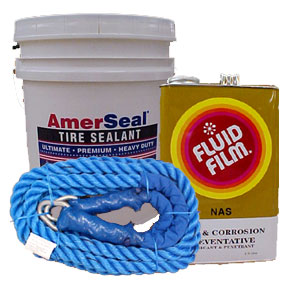 AmerSeal Tire Sealant, Fluid Film Rust and Corrosion Prevetative, Custom Rope Tow Rope